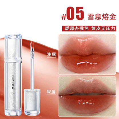 Judydoll Lip Glaze Mirror Shine Watery Lipstick Non-Stick Cup Long Lasting Moisturising Lip Tint Waterproof Makeup Cosmetics