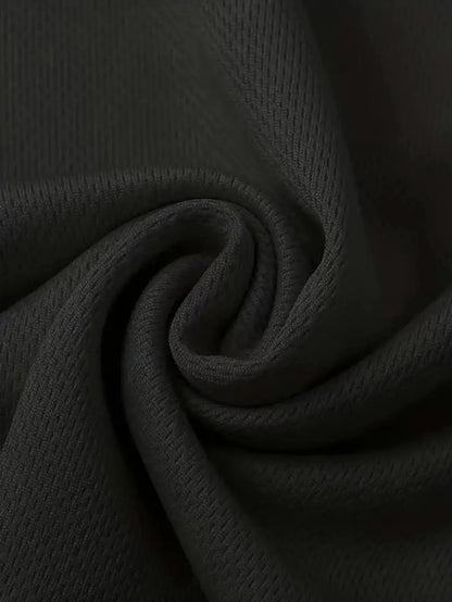 Round Neck T-Shirt 7-Piece Black Ultra-Light Men's Quick-Drying Breathable Sweat-Absorbent Shirt Suitable for Fitness Gym and Ru.