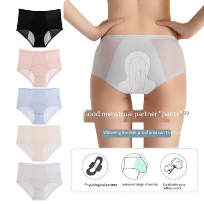 Women Menstrual Panties 5pcs High Waist Menstruation Underpants Leak Proof Period Briefs L-8XL Plus Size Physiological Briefs.