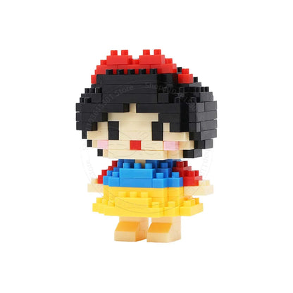 Stitch Disney Princess Elsa LinaBell Building Blocks Mickey Mouse Duck Mini Action Figures Blocks Assemble Toys Brick Kids Gifts.