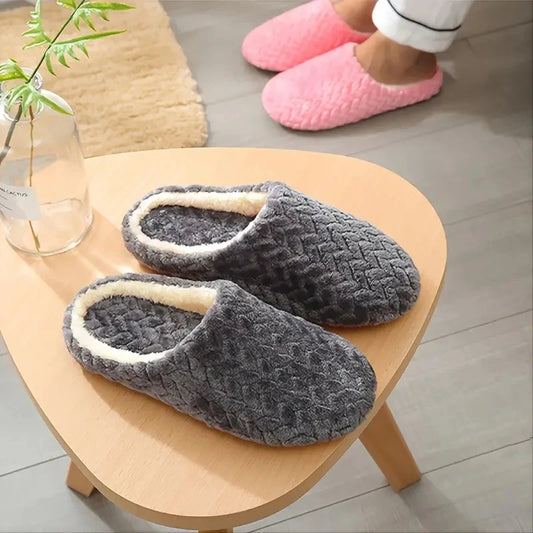 Unisex flauschige Hausschuhe weiche leichte rutsch feste bequeme Innen rutschen für den Herbst Winter