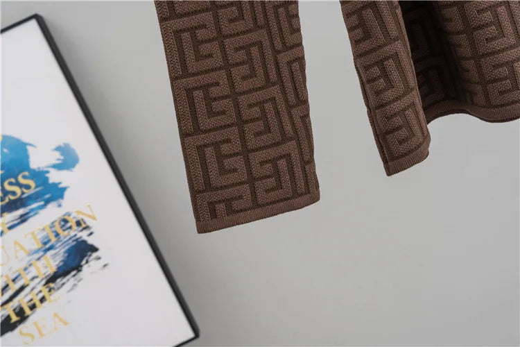 Women Sweater Wide Leg Pant Two Piece Set Muslim Knitted Pullover Casual Knit Outfits Suits Musulman Ensemble Autumn Winter 2025.