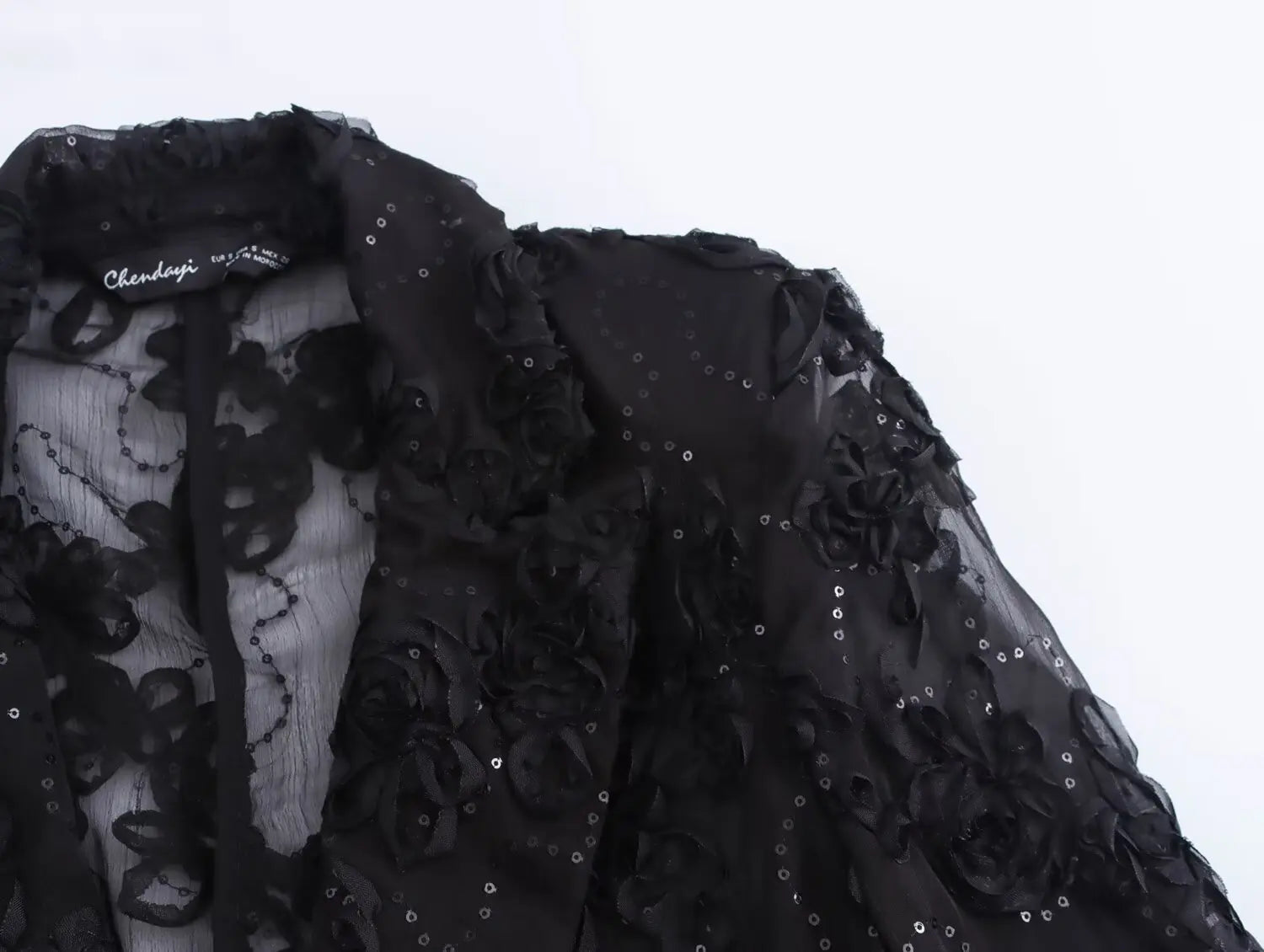 MUJER Sequin Pants Sets for Women 2 Pieces Flower Women's Pants Blazer Suits 2 Pieces Sets Women Outfit Semi Sheer Trousers Sets.