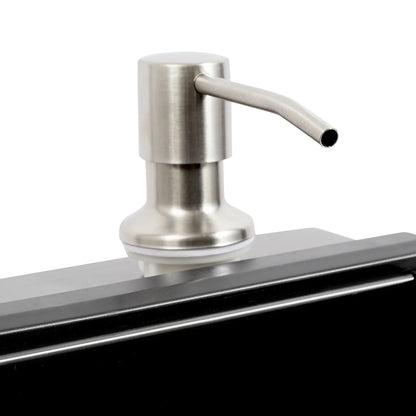 Rainaut Küchenspüle aus Edelstahl 304, Doppelschüssel-Einbaumkorb mit Abtropffläche + Seifenspender, rechteckige Spüle, 78 x 43 x 22 cm