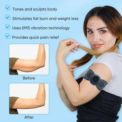 Electric Neck Massager EMS Muscle Massage Stimulator Low Frequency Instrument Back Cervical Calf Patches Pain Joints Mini Device.