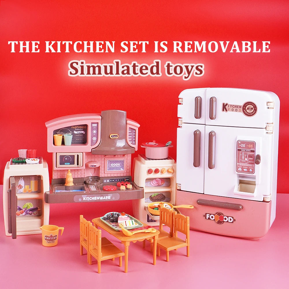 Cute Simulation Microfilm Furniture Double Door Refrigerator 1:12 Dollhouse Kitchen Model Decorations For Girl Birthday Gifts.