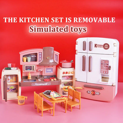 Cute Simulation Microfilm Furniture Double Door Refrigerator 1:12 Dollhouse Kitchen Model Decorations For Girl Birthday Gifts.