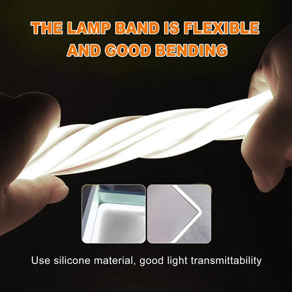 12V 24V COB Led Neon Strip Light Tape Waterproof IP68 320 LEDs Flexible Milk Tube Liner Lighting 10 Colors 0.5m 1m 2m 3m 4m 5m.