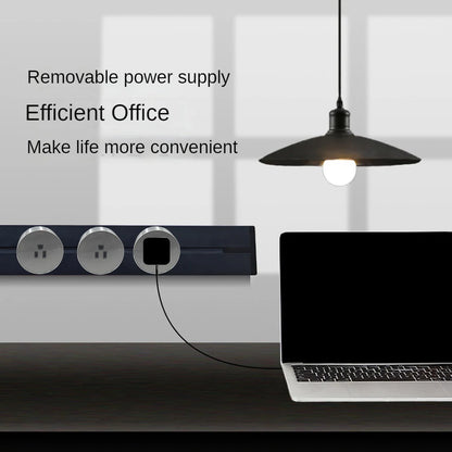 MANLEIKE Schienensteckdose UK EU US-Standardschiene zur Wandmontage, abnehmbarer Universalstecker für Haushaltsgeräte, Leistung 8000 W mit USB-Anschlüssen.