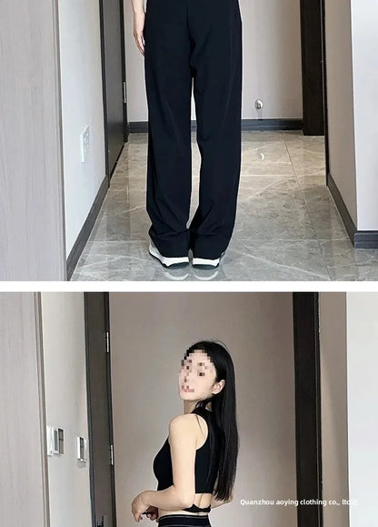 High Waist Yoga Pants Women's Sporty Lightweight Loose Straight Leg Quick Dry Comfortable Fit Casual Trousers.