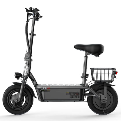 iScooter - F2 Electric Scooter with 500W Motor, 36V 7.8Ah Battery, 10-inch Tires, Adult Foldable Electric Scooter with Seat.