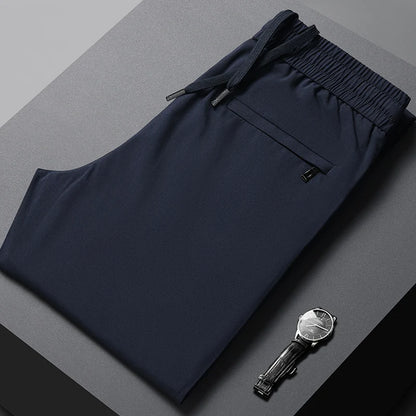 Schnell trocknende Herrenhose, Kordelzug, elastische Taille, Freizeithose, lockere gerade Hose, Sommermode, trendig