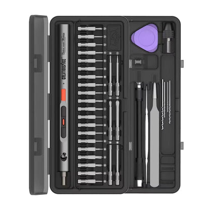 CreationSpace 3,6 V Mini-Elektroschrauber, wiederaufladbarer Schraubendreher-Set mit LED-Licht, 3 Drehmomenteinstellungen, CS0702A, CS701A