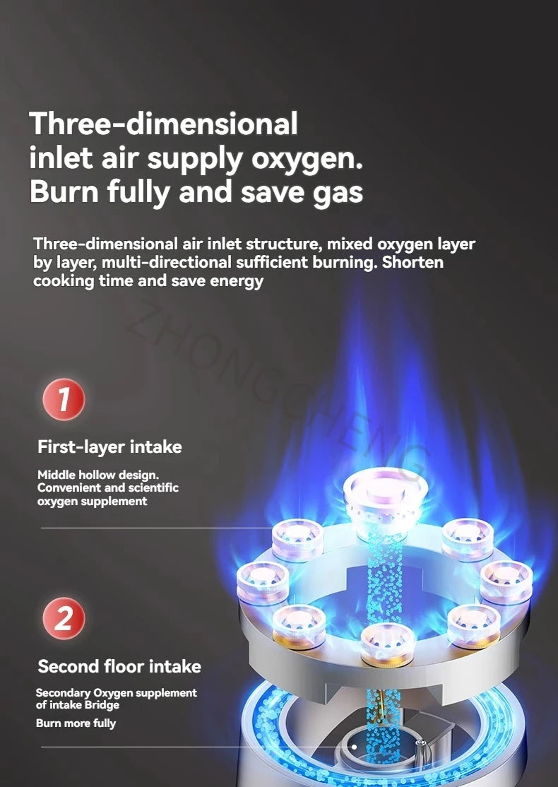 5.2KW Liquefied Gas Stove Range Single-range Energy-saving Flameout Protection Fierce Fire Stove.