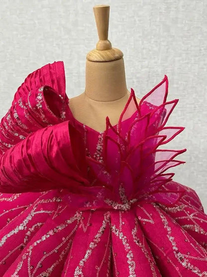 2024 kinder Laufsteg Abendkleid Host der Leistung Kleidung Hochzeit Geburtstag Party Blumen Mädchen Kleid A3705