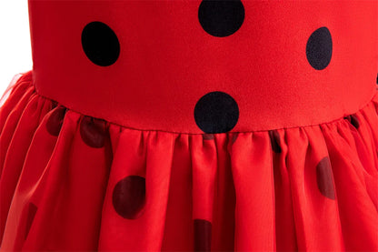 Mädchen Little Beetle Flying Sleeve Cosplay Prinzessin Kleid Geburtstag Halloween Party Kleidung Kinder Marinette Performance Kostüme