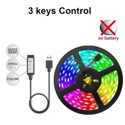 Smart Led Streifen Licht 5050 RGB USB 5V Bluetooth APP Fernbedienung Led Band Diode Flexible Band Lampe für TV Festival Hintergrundbeleuchtung.