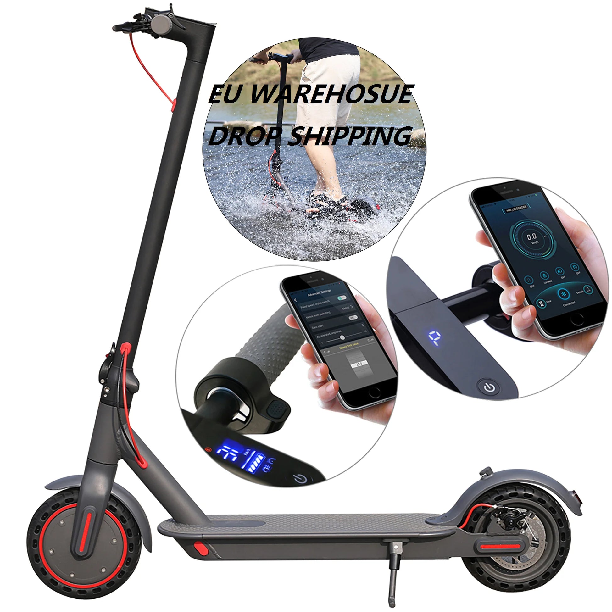 JUICEASE 365GO Adult Electric Scooter Max Speed 31km/h Max Range 20km For Xiaomi 350W Motor 36V with Smart APP Foldable EScooter.