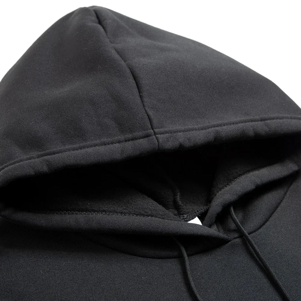 Men's Fleece Warm Hoodies Sets PARIS Printing Tracksuit Autumn Winter Casual Hooded Sweatshirt Drawstring Pants Running Suit.