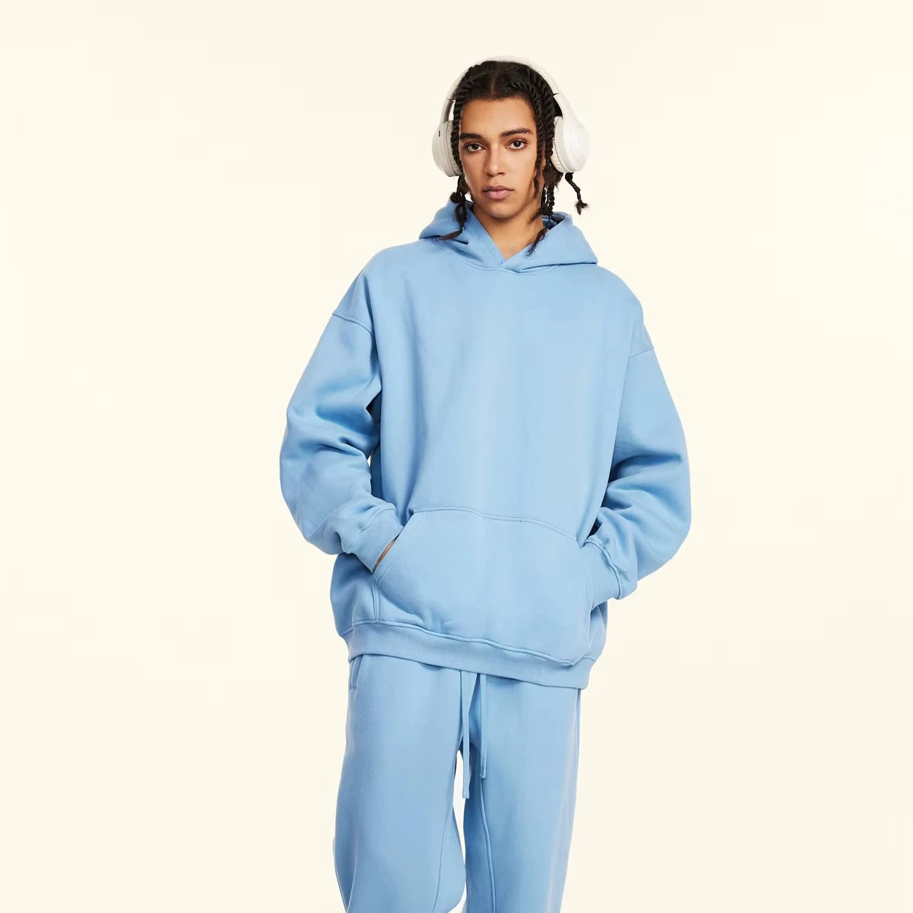 King Print hoodie suit men s casual sportswear fashionable spring and autumn jogging pullover sportswear sweatpants