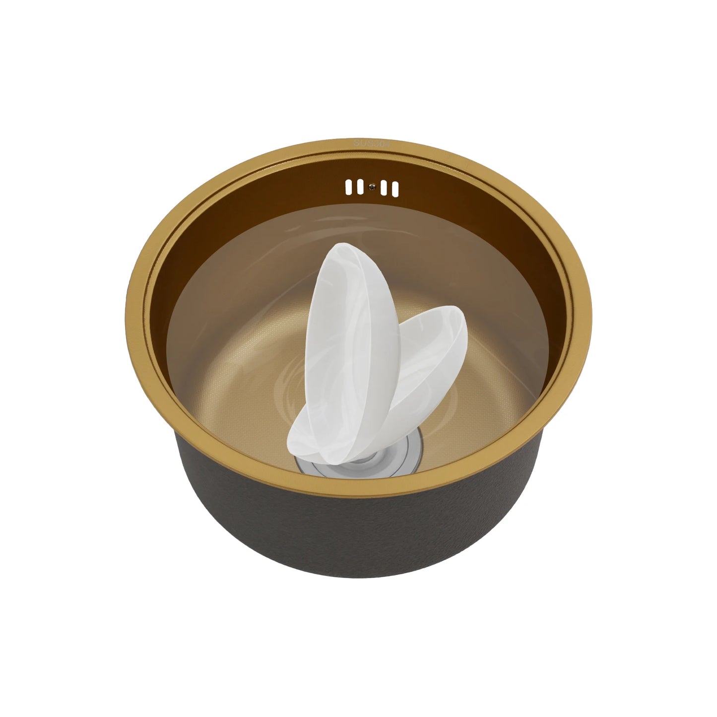 Runde Küchenspüle, Küchenspüle, Einzelschüssel, Spüle, Küchenspüle