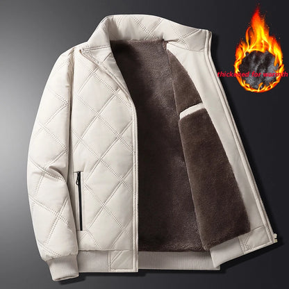 2025 Men's Warm Parker Coat Autumn/Winter Outdoor Sports Thick Anti Cold Cotton Jacket Stand up Collar Checkered Cotton Coat