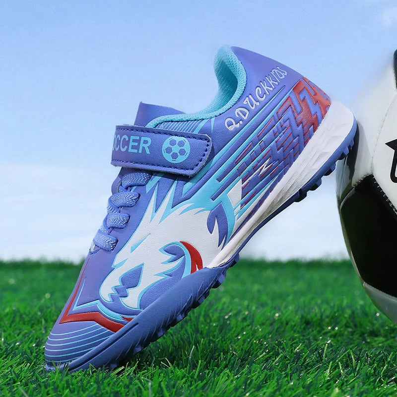 Childrens Football Shoes Summer New Outdoor Grass Professional Competition Training Sports Anti Slip Soccer Shoes for Kids.