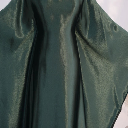 Eid Batwing Satin Shimmer Soft Crepe Abaya Dubai Luxury 2024 Islam Muslim Maxi Kaftan Dress Kebaya Abayas For Women Vestidos
