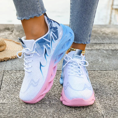 Frauen Casual Sport Schuhe Atmungsaktive Leichte Turnschuhe Anti-slip Wohnungen Laufen Outdoor Wanderschuhe Weibliche Vulkanisierte Schuhe