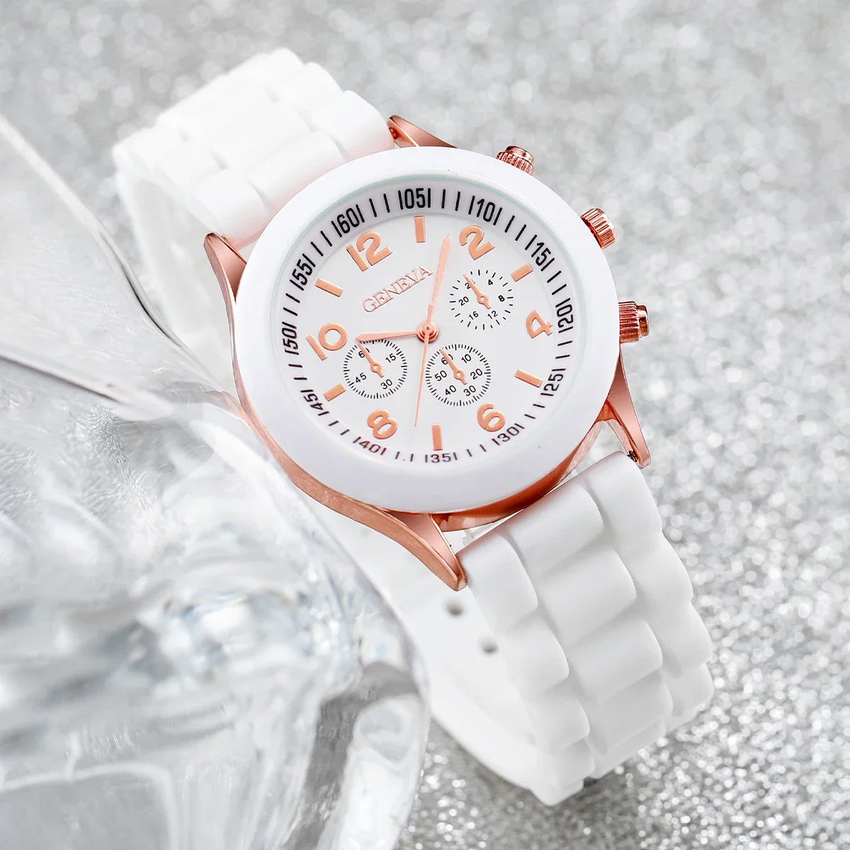 2/3PCS Fashion Silicone Band Women Watches Arabic Dial Ladies Quartz Watch Set Reloj Mujer（Without Box）.