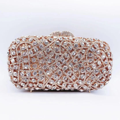 Diamond Dinner Hollow Rhinestone Banquet Clutch Bag Handtassen Dames Bolsos De Fiesta Para Mujer Boda Women's Rhinestone Handbag