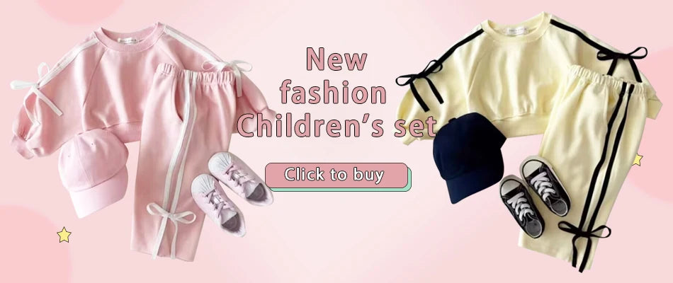 0-6 Year Old Korean Spring Baby Set Cotton Embroidered Letter Comfortable Hoodie Children's Wear Casual Sports Two Piece Set.