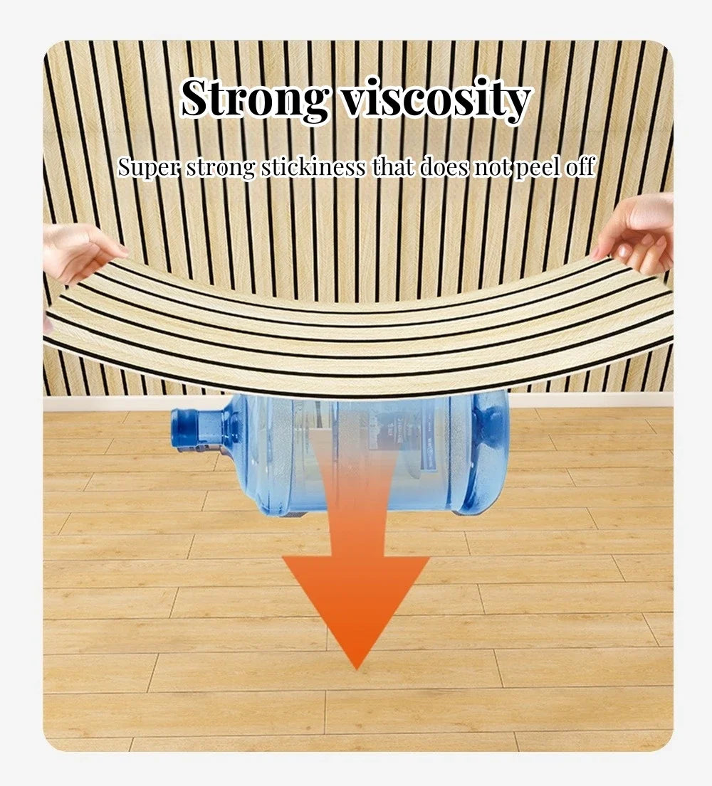 Faux Grille Wall Stickers Self Adhesive Wallpaper for Bedroom Walls Thick Foam Wood Grain Peel and Stick Wallpapers Home Decor