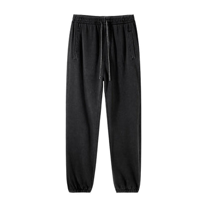 Vier Jahreszeiten Neue Mode Für Männer Casual Trendy Amerikanischen Gewaschen Gewachst Lose Einfarbig Hosen Gerade Jogger Hosen Männliche Hosen