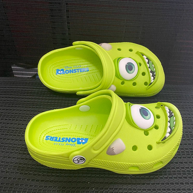 New Cartoon Mike Summer Anti-Slip Outdoor Casual Beach Shoes Monster Big Eyes Hole Slippers Comfortable Breathable Sandals Gifts.