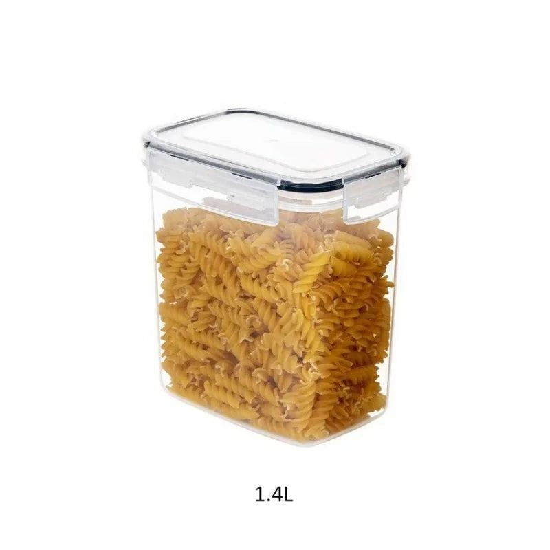 Airtight Food Storage Containers With Lids Thickened Transparent Square Jars For Kitchen Pantry Organization - Dry Food Cereal