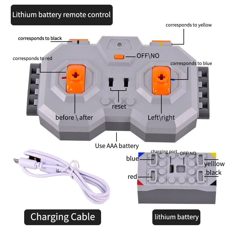 Power Functions Servo Train Car Motor Polarity Switch IR Speed Remote Control Receiver Battery Box Educational Kid Program Toys