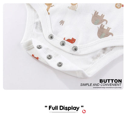 5 Teile/los Vier Jahreszeiten Mode Cartoon Kurzarm Baby Junge Mädchen Bodys Weiche Neugeborenen Onesies Kleidung