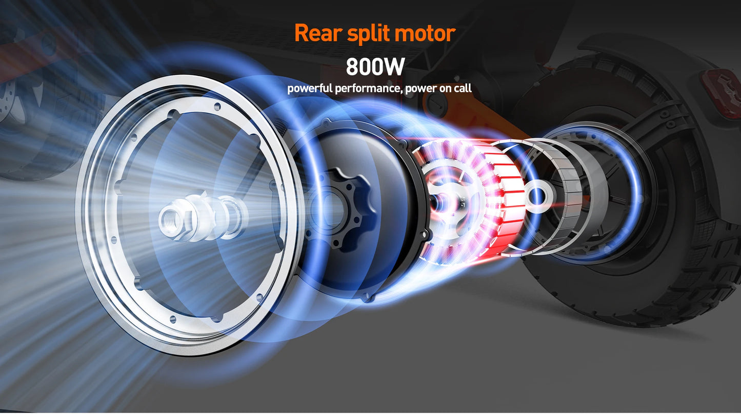 JOYOR S8E Foldable Electric Scooter 800W Adults 10" E-scooter with 48V 26Ah Battery 45km/h.