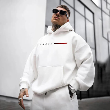 Paris Fashion Hoodies for Men All Season Daily Casual Sports Hooded Sweatshirts 2025 Male Home Outdoor Comfort Fashion Pullover.