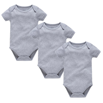3Pcs Baby Jungen Kleidung 100% Baumwolle Solid Black Kurzarm Blank Baby Bodys körper bebe Neugeborenen Overall Plain 0-24 monate.