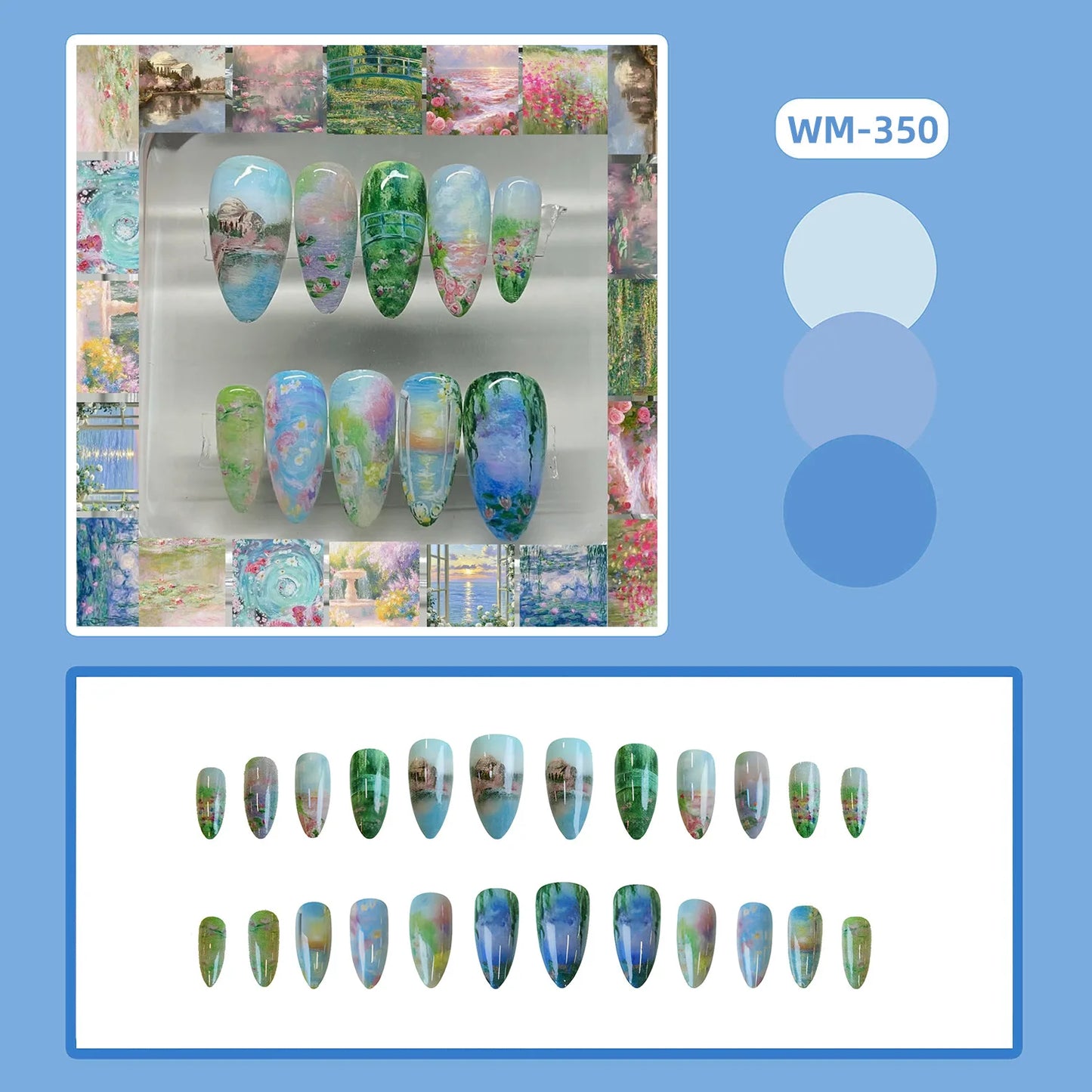 24pcs Red Star Print Fake Nails Sweet Cool Short Almond Press on Nail for Women Wearable Detachable Ins Spice Girl False Nails.