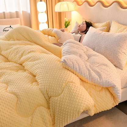 KDJEIKZ  Microfiber is thickened by 3D beanie velvet to protect the warm winter blanket by single double fall and winter