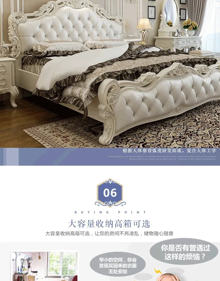 Multifunktionales Doppelbett mit Stauraum, europäisches minimalistisches Camping-Zubehörbett, luxuriöse moderne Camas De Dormitorio-Möbel