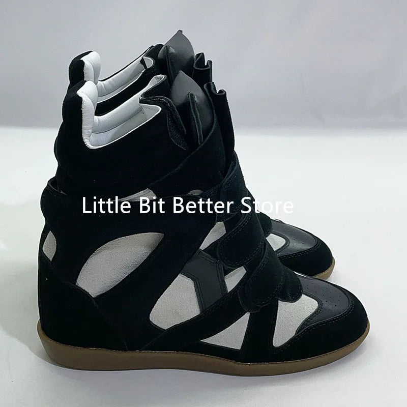 Autumn Winter Luxury Brand Design Women Ankle Boots Fashion Height Increasing Casual Shoes Leather Women Motorcycle Boots 2026.