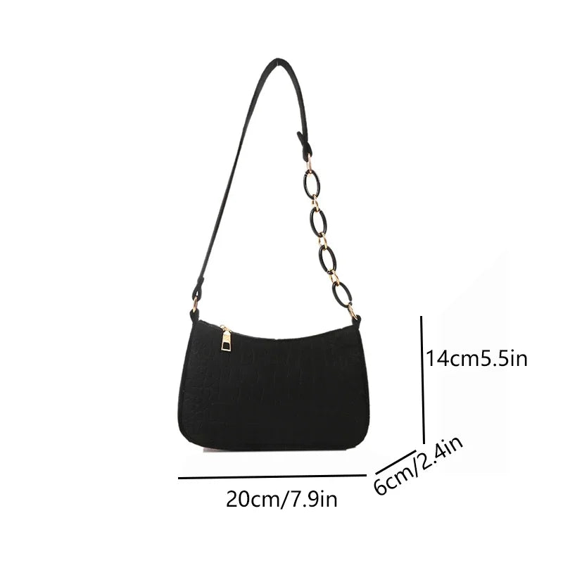 Small Square Bag Lady Felt Armpit Design Luxury Tote Released Fashion Ladies Handbag Under Crescent.