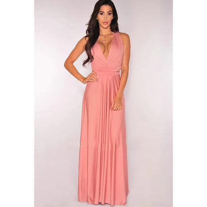 Sexy Frauen Multi way Wrap Cabrio Boho Maxi Club rotes Kleid Verband langes Kleid Party Brautjungfern Unendlichkeit Robe Longue Femme