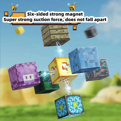 Magnetic Building Blocks Mine World Cube Magnet World Set for Kid Age DIY Model Children Stem Best Montessori Sensory Toy.