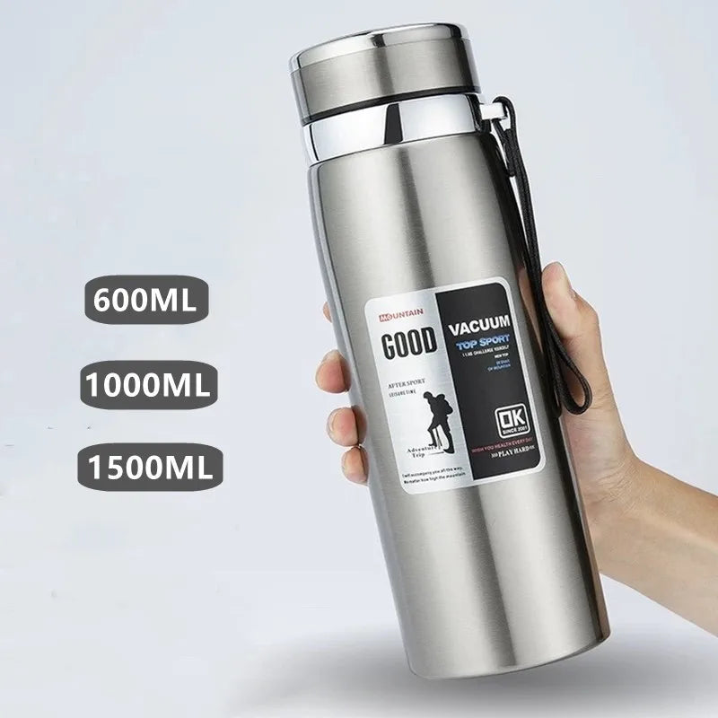 600ML/1000ML/1500ML Double Stainless Steel 316 Thermal Flask With Filter Portable Coffee Tea Thermal Bottle Travel Tumbler.