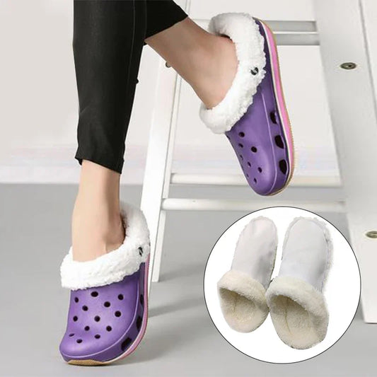 1 paar Loch Schuhe Samt Liner Winter Warme Schuhe Abdeckungen Verdickte Weiche Schuhe Abdeckung Abnehmbare Baumwolle Hülse Plüsch Innen Liner